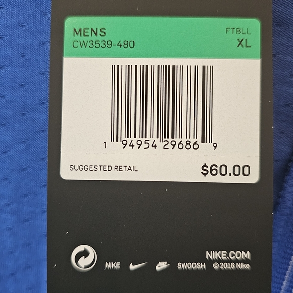 Nike Men's DRI-FIT Blue Football Long Sleeve Tee Sz XL NWT - Picture 7 of 8